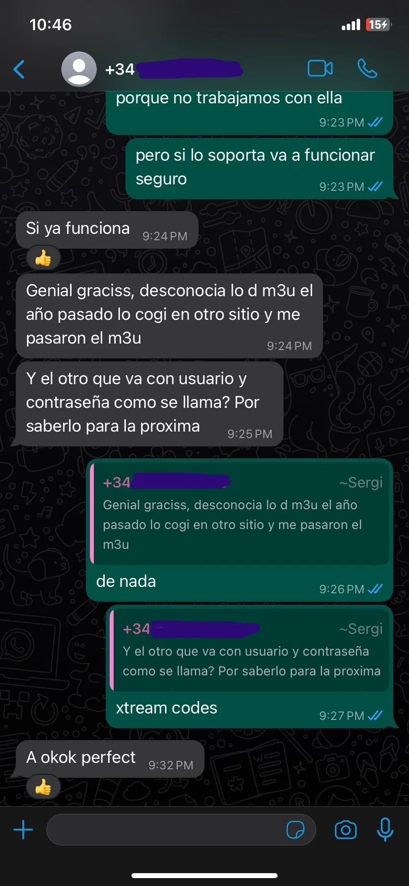 Conversación de WhatsApp - Cliente satisfecho con soporte técnico